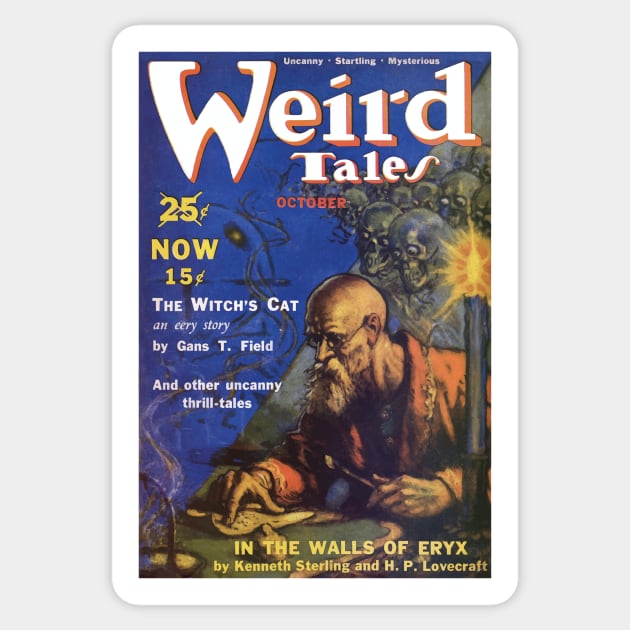 Vintage Pulp Magazine Cover - Weird Tales Sticker by Persona2